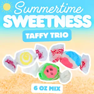 Summertime Sweetness Taffy Trio Mix (6 oz) - Rocket Pop, Pina Colada, & Watermelon Flavors