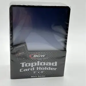 BCW 3X4 BLACK BORDER Toploaders 35pt 1 Pack of 25 for Standard Sized Cards