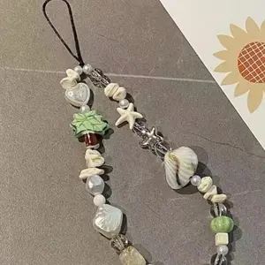 Cute Beaded Camera Strap, Digital Camera Pendant Lanyard, Phone Keychain Chain, Adjustable Bead Design, Perfect for Bags & Keys