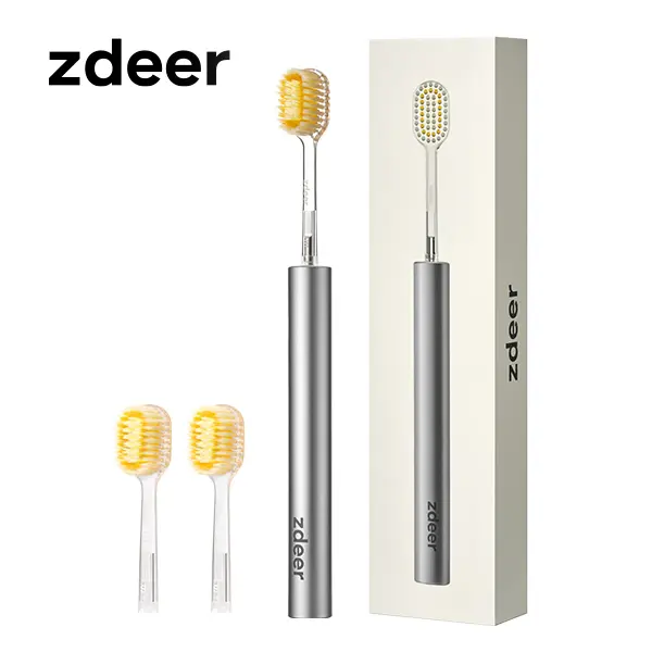zdeer Toothbrush D4 Metal handle with replaceable brushhead - Eco-friendly and reusable Oral sustainable