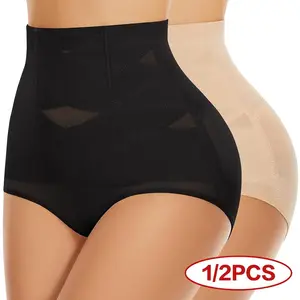 1/2PCS High Waist Tummy Control Shaper Panty  Waist Trainer Girdle Body Shaperwear Underwear Briefs for Women