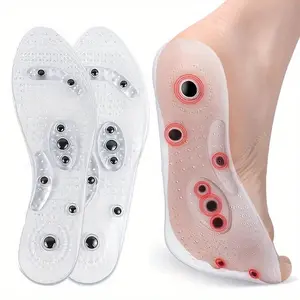 [2pcs Acupressure Insoles] 2pcs Magnetic Acupressure Foot Massager Insoles | Reflexology Acupoint, Comfortable PVC Material, Transverse Arch Support Design for Even Stress Distribution & Circulation Footwear ShoeGift