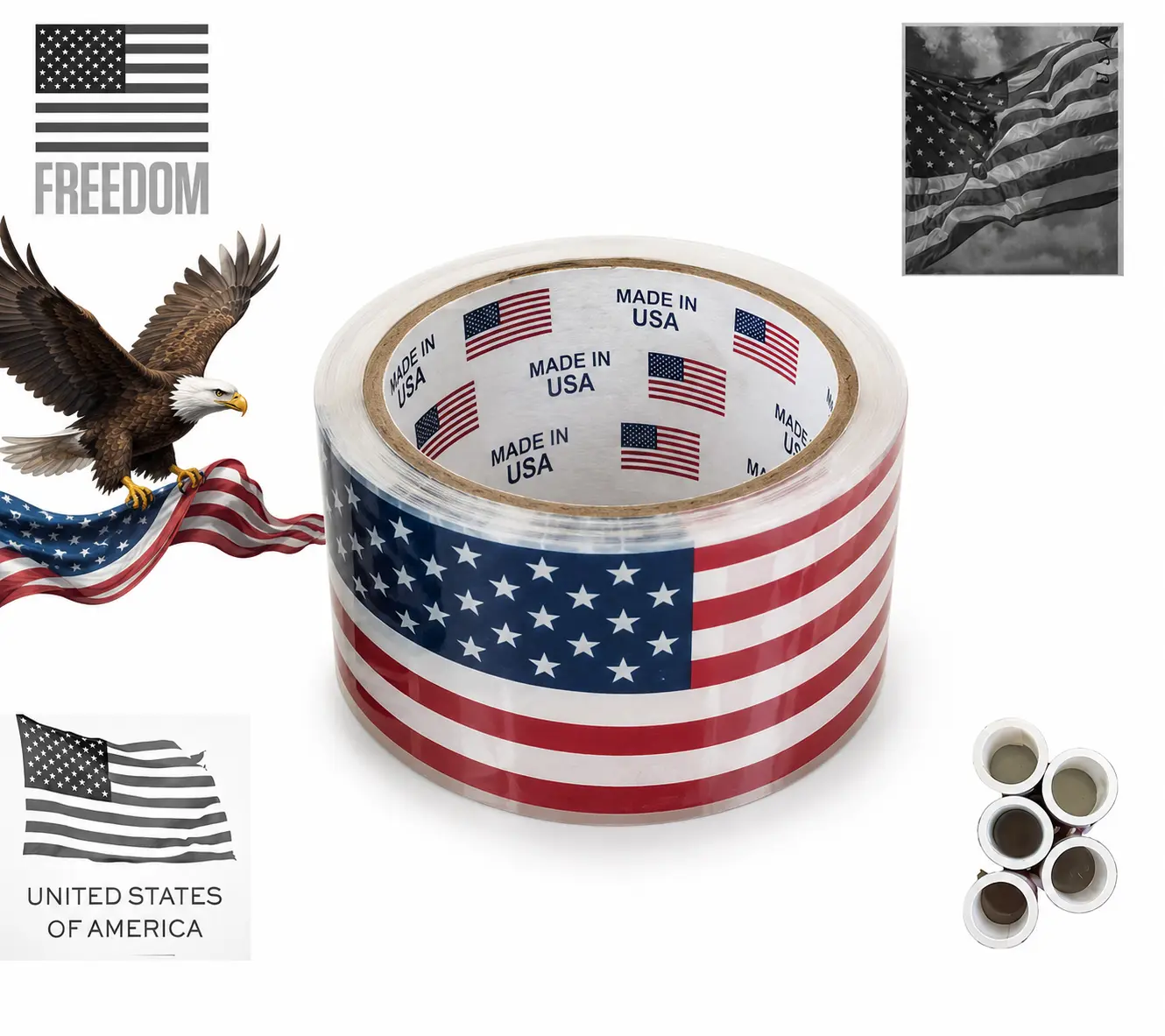 100pcs United States of America Flag Sticker