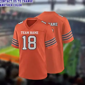 Custom Chicago Football Jersey Personalized Uniform Team Name Number Logo Shirt clothes Men women and kids Game Day Outfit Father's Day NHS