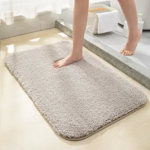 Plush thickened floor mat, simple bathroom absorbent doormat, square foot pad, non-slip mat for the bathroom