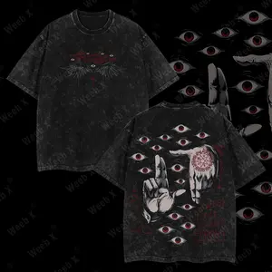 Weeb X - "Alucard The Wings" Hellsing Retro Vintage Unisex Oversize Anime Manga Acid Washed Heavyweight Cotton Washed Tee, Anime Merch, Gift For Anime Fan, Weeaboo.