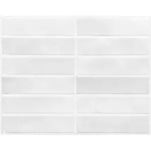 Peel and Stick Backsplash Tiles - Easy DIY Self-Adhesive Subway Wall Tiles, 10 Pack for Kitchen & Bathroom, 11.42'' x 9'' (White Grey)