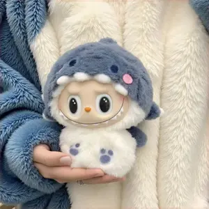 Little Shark Cute Dress-cute doll clothes accessory,17CM Sized Dolls, Cute Hooded Outfit with Matching Bag, Soft Fluffy Material, Perfect for Collectors & Gifts