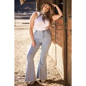 Superstretch Bell Bottom Jeans - Light Wash