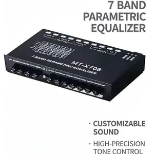 Car-Mounted 5-Band Equalizer Wired Amplifiers - Audio EQ Tuning Amplifier with Crossover Function, Portable Bluetooth Karaoke Machine Superbox, Shockproof Speaker Travel Bag