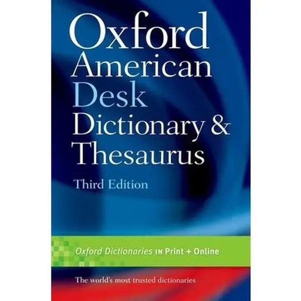 Used Oxford American Desk Dictionary and Thesaurus - Hardcover English Reading Materials, Integrated Volume with Hundreds of New Words, School & Office Text Supplies
