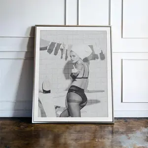 [SALE UP TO 50% + FREE SHIP] Funny Laundry Room Print, Vintage Pin Up Laundry Wall Art, Retro Laundry Decor Poster, Cheeky Laundry Room Sign, Laundry Humour Art