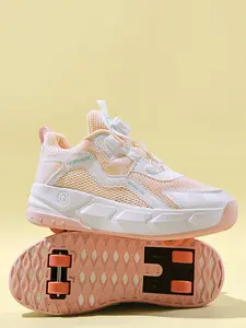 Spring/autumn Walking Shoes, Upgraded Four-Wheel Stability, Detachable Wheels, Outdoor Roller Skating, Anti-Slip Sole, Adjustable Buckle, Shoes With Wheels, Roller Skate Shoes