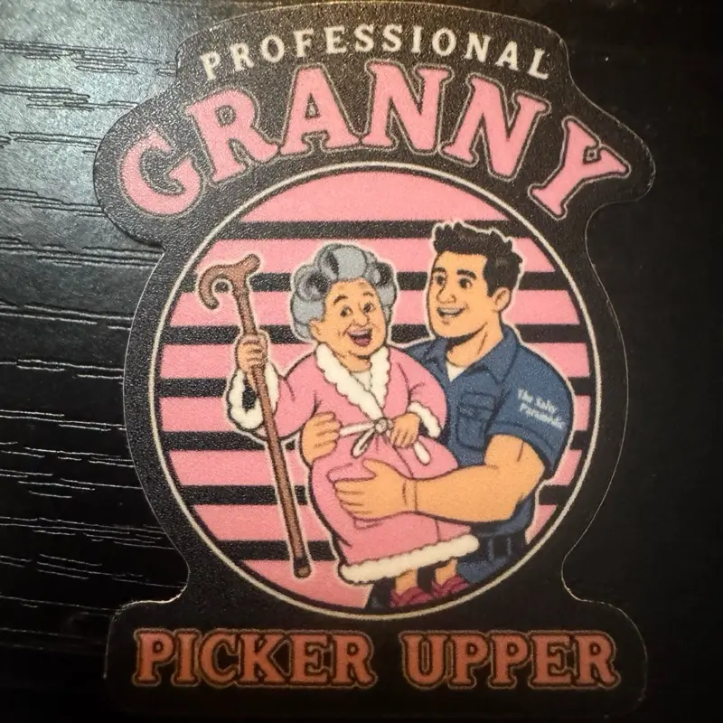 Professional Granny Picker Upper 5-Pack Stickers Professional Granny Picker Upper 5-Pack Stickers