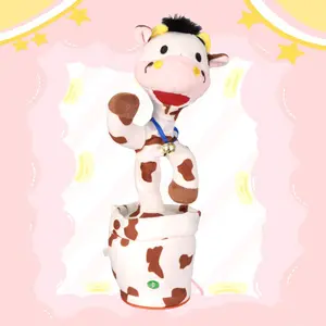 Cow toy, Talking Cow Toy, Singing Songs and Repeating What You Say Cow Toys Cow Plush Eletronic Toys Funny The  Perfect Gift for Christmas and New Year