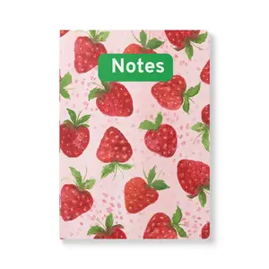 Vibrant Strawberry Softcover Journal | Cute Notebook for Notes, Gift for Students, Journaling, Summer Vibes, Strawberry Lovers
