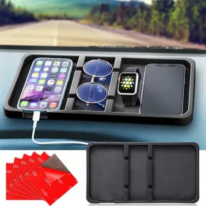 Dashboard Mat for  Dashboard Accessories, Anti Skid  Pad Compatible with All Smartphone  Non Slip Pad for with Non Marking Tape (Trendy)