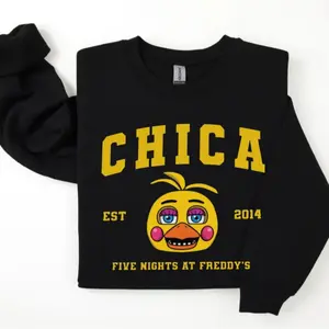 Chica Est 2014 Sweatshirt, Five Nights at Freddy's Hoodie, Villain Five Nights at Freddys Vintage Halloween 2026 Shirt, Horror Nights, Retro Horror Nights