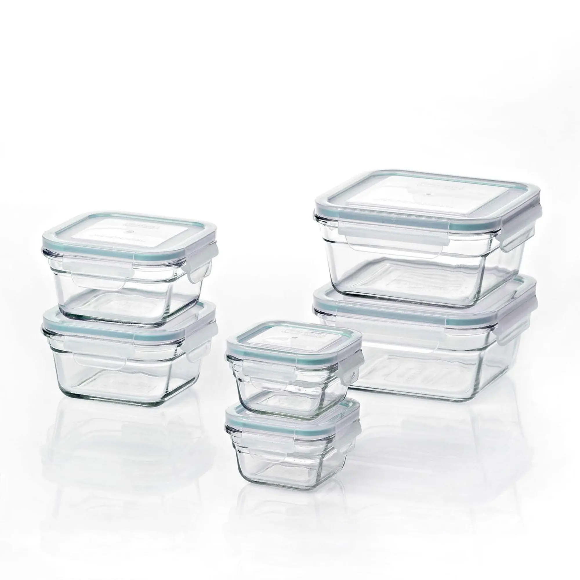 Glasslock Oven and Microwave Safe Glass Food Storage Containers 12 Piece Set Glasslock Oven and Microwave Safe Glass Food Storage Containers 12 Piece Set