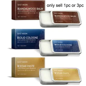 Men's Solid Fragrance Balm, 1/3 Counts Portable Long Lasting Fragrance Balm, Fragrance Gift for Men, Cologne Scented Body Care Product for Daily Use, Long Lasting Scents Men's Fragrances, Delightful Scents, Aromatic Fruity Fragrance, Captivating Scent