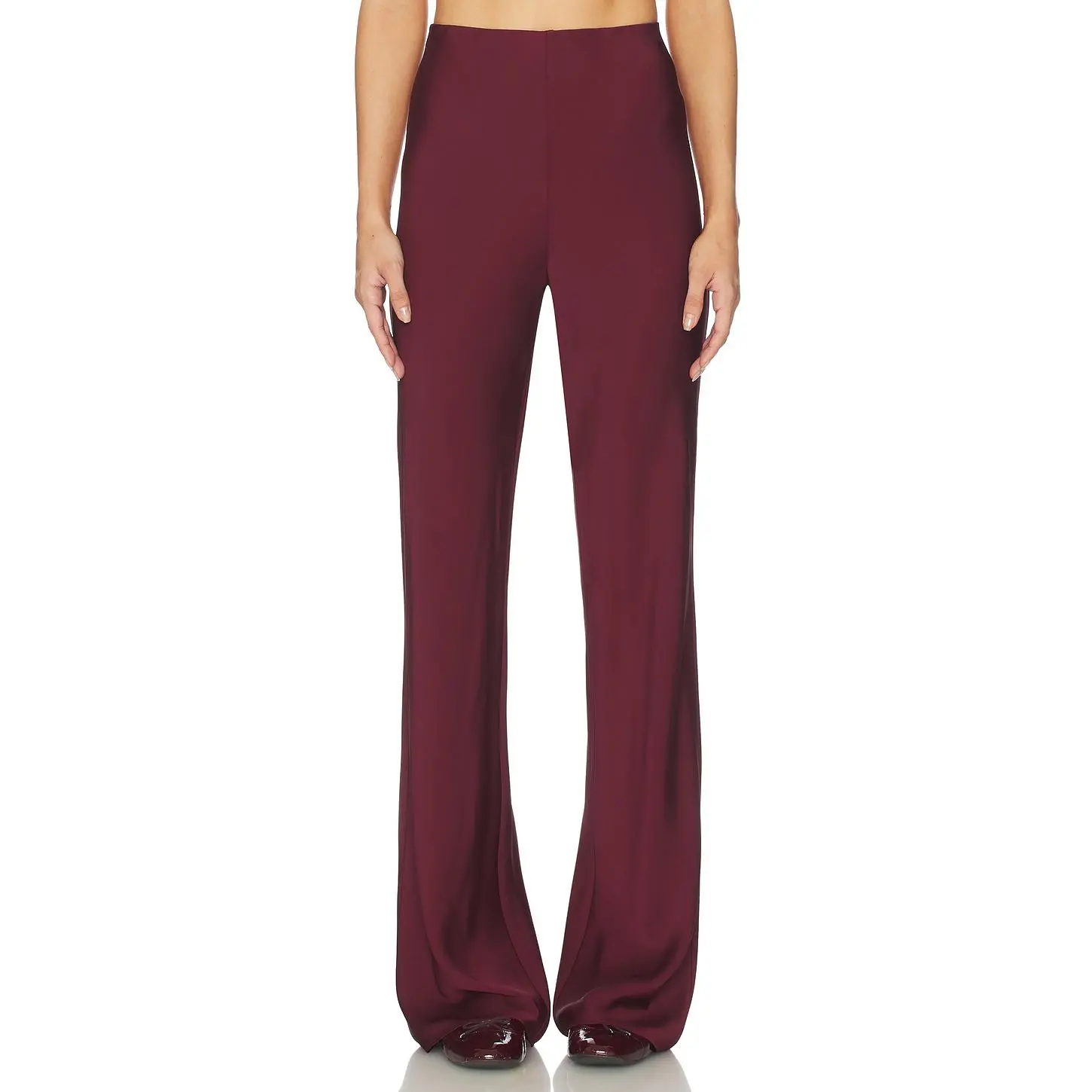 SRG Lennon Silk Pant in Oxblood