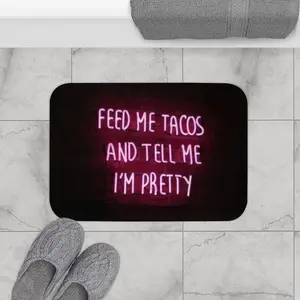 Feed Me Tacos Bath Mat Gift Decor