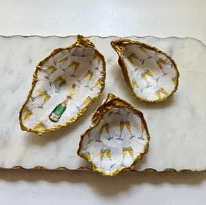 Champagne Oyster Shell Jewelry Dish