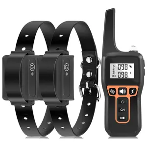 Remote Control Dog Training Collar, Ipx7 Waterproof Rechargeable Electronic Collar, Adjustable for Large Medium Small Dogs, 3 Safety Modes