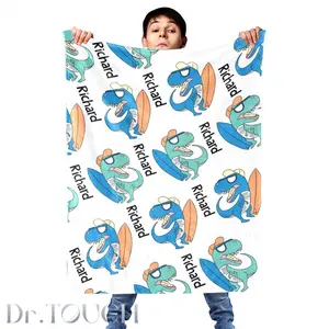 Custom Dinosaur Blankets and Throws Personalized Dinosaur Blanket Customized Blanket