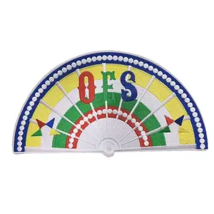 1CPS OES Iron-On Patches Colorful Embroidered Emblem for Custom Garment Decoration