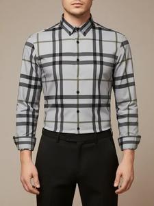 men's regular fit all over plaid print button shirt, casual design comfy long sleeve collared top for work office business, menswear for all seasons, casual everyday wear, casual wear clothing, casual fashion top, casual shirts