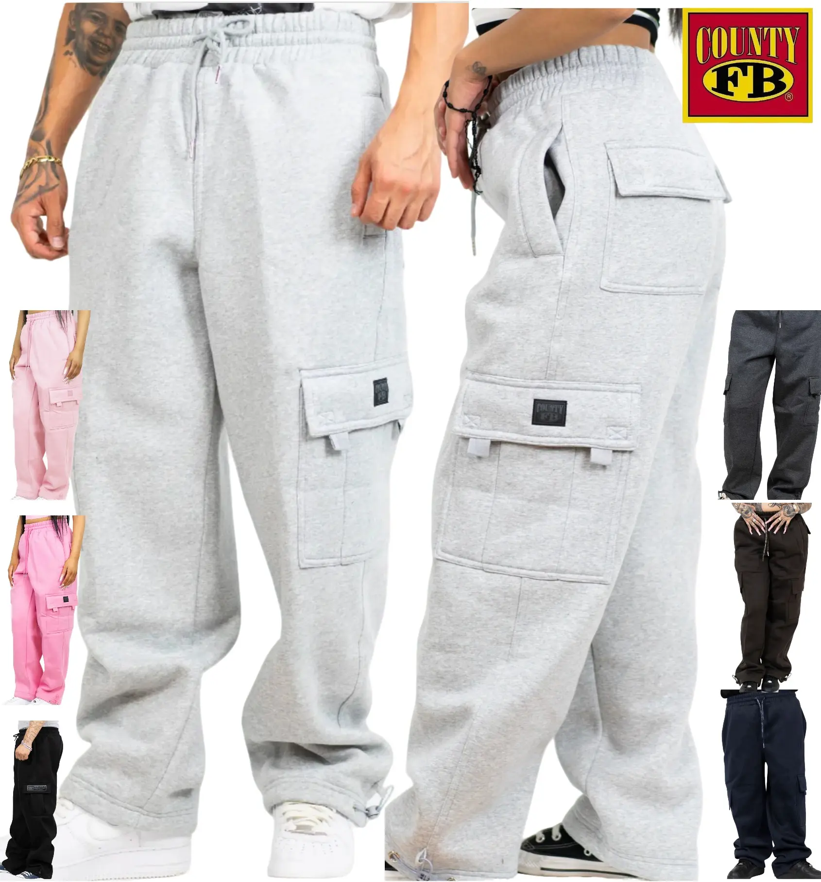 FB County Heavyweight Baggy Cargo Sweatpant summerwins