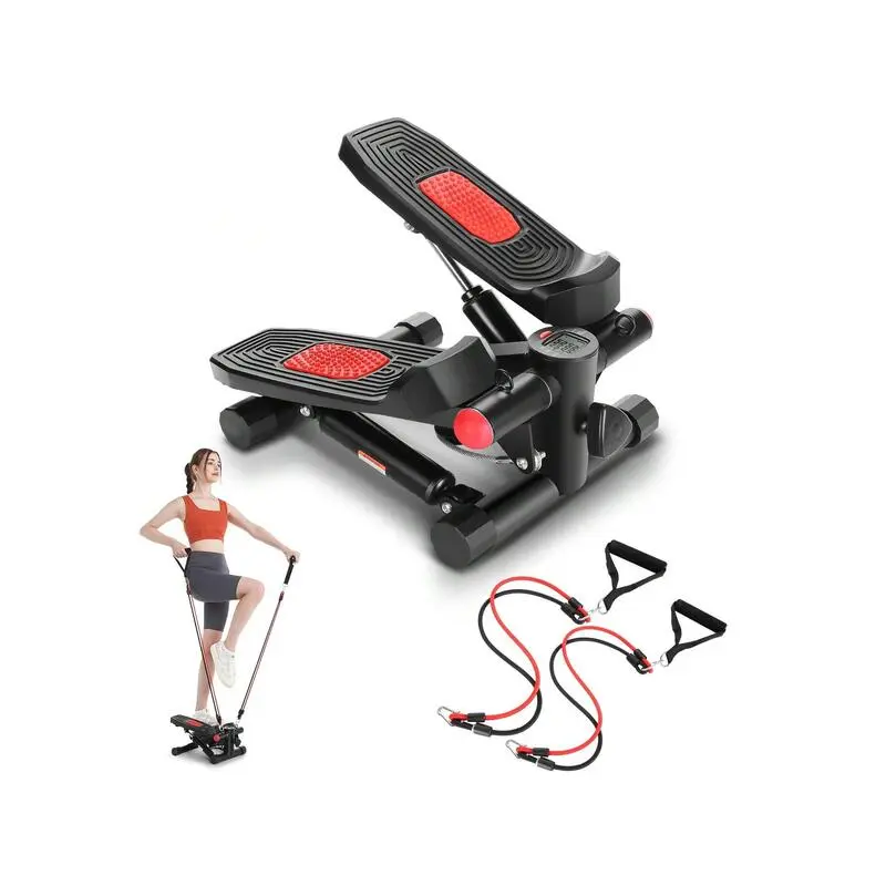 sport equipment  ANCHEER Stair Resistance Bands Steppers For Exercise Mini With LCD Monitor Hydraulic Fiess Stepper 250LBS Loading Capacity