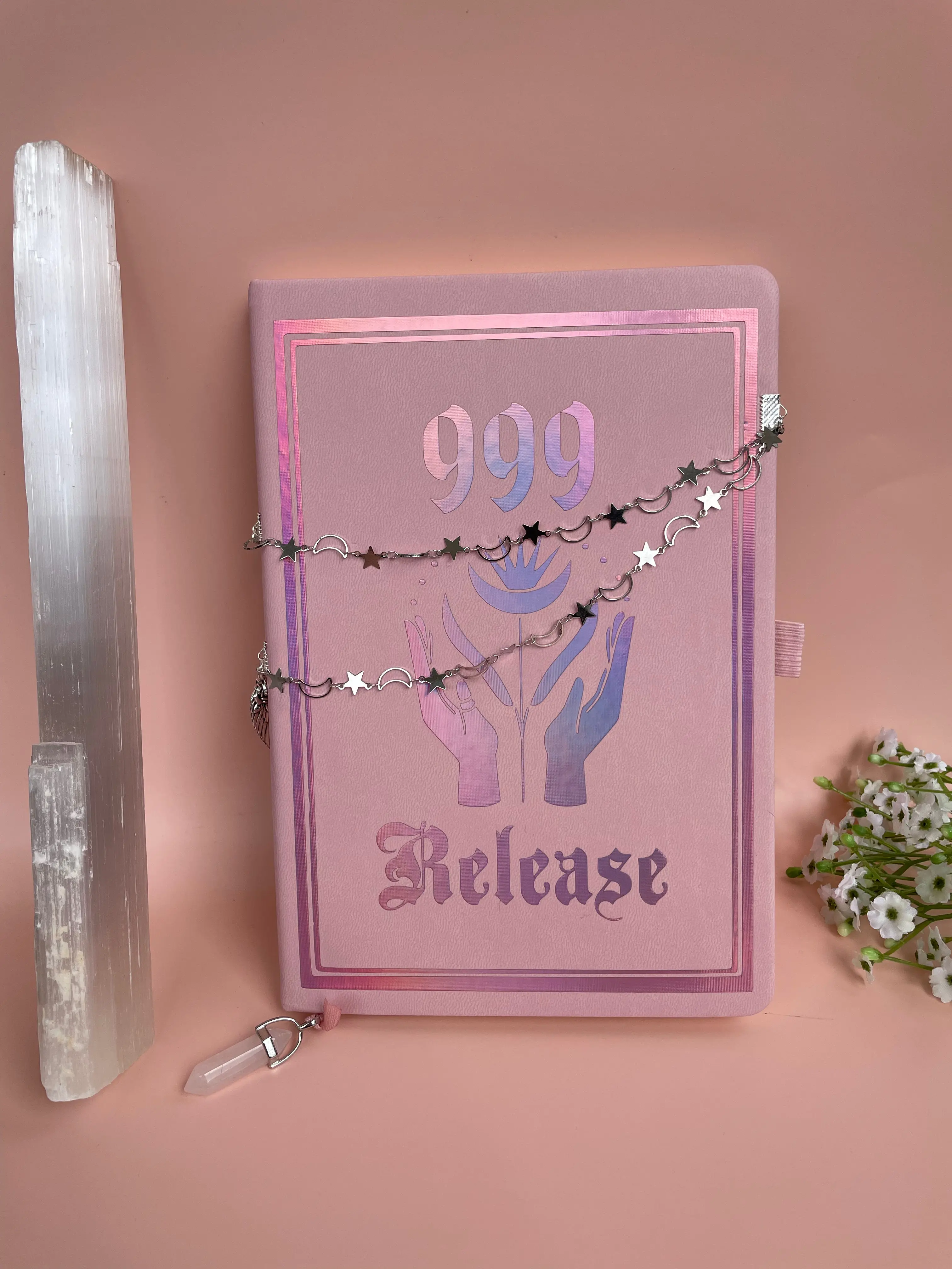 999 Release Journal with Crystal Keychain
