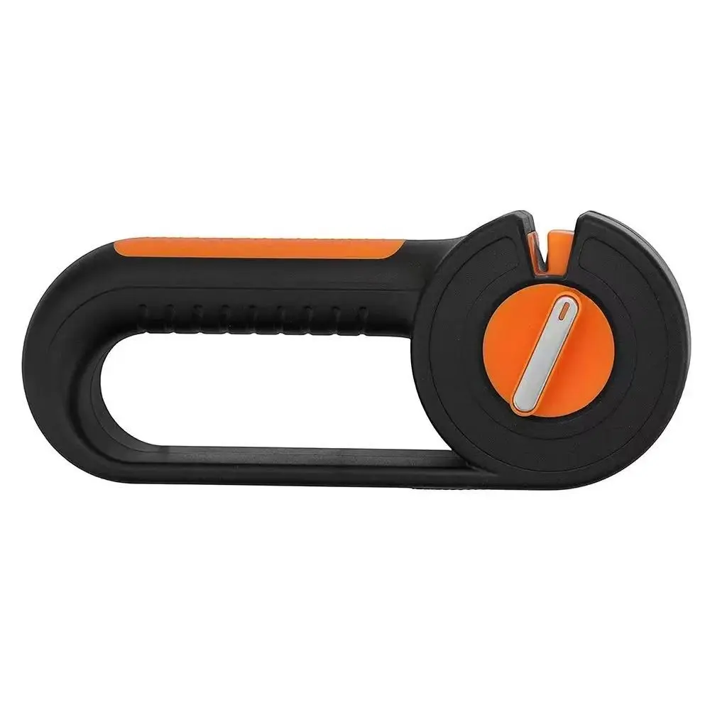 6-in-1 Multifunctional Knife Sharpener with Rotary Grinding Slots, Manual Kitchen Knife Sharpener for Scissors, Serrated Knives & Outdoor Blades tungsten steel