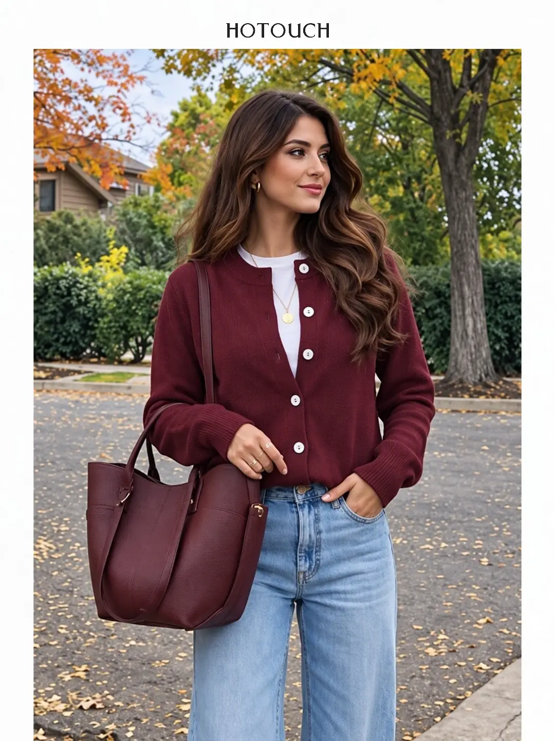 Wool Blend Cardigan Sweaters for Women 2026 Button Down Chunky Knit Cardigans Open Front Long Sleeve Crewneck Ribbed Knit Sweater Business Casual Outfits Women Fall Clothes Early Fall Fashion 2026