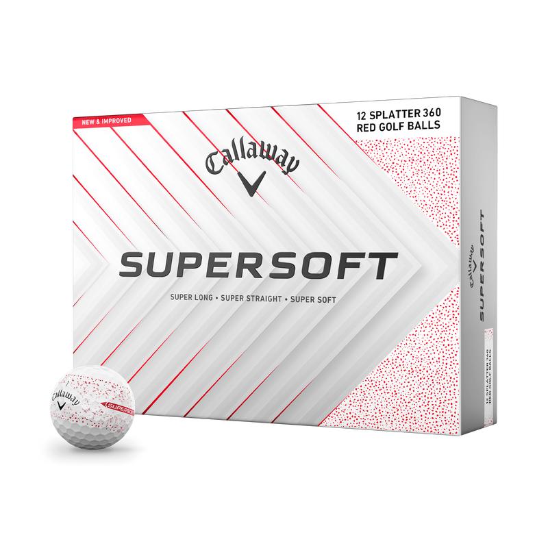 Callaway Golf Supersoft Splatter 360 Red Golf Balls