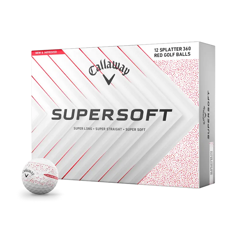 Callaway Golf Supersoft Splatter 360 Red Golf Balls