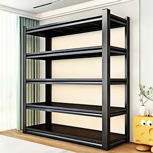 Heavy Duty Metal Wire Storage Shelving Unit - 5-Tier Adjustable, 3000 Lbs Capacity, 40"W x 18"D x 71.5"H Black Utility Rack for Garage, Kitchen Pantry