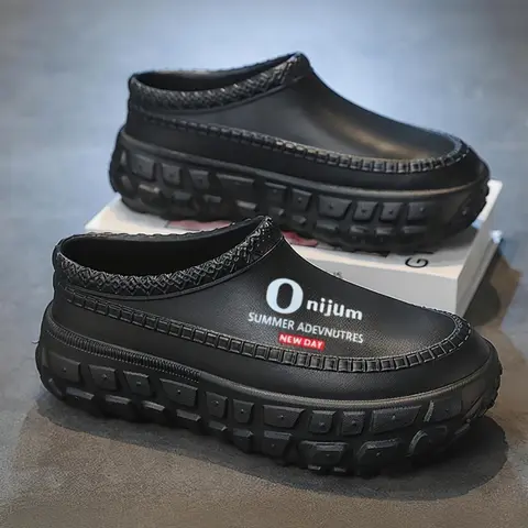 Unisex's Waterproof & Non-slip Platform Fashion Slippers, Slip ons Slippers, Lightweight Simple Slip on Shoes for Men & Women, Casual Comfortable Breathable Shoes for Daily Wear, Home Footwear, House Slippers, Indoor Slippers