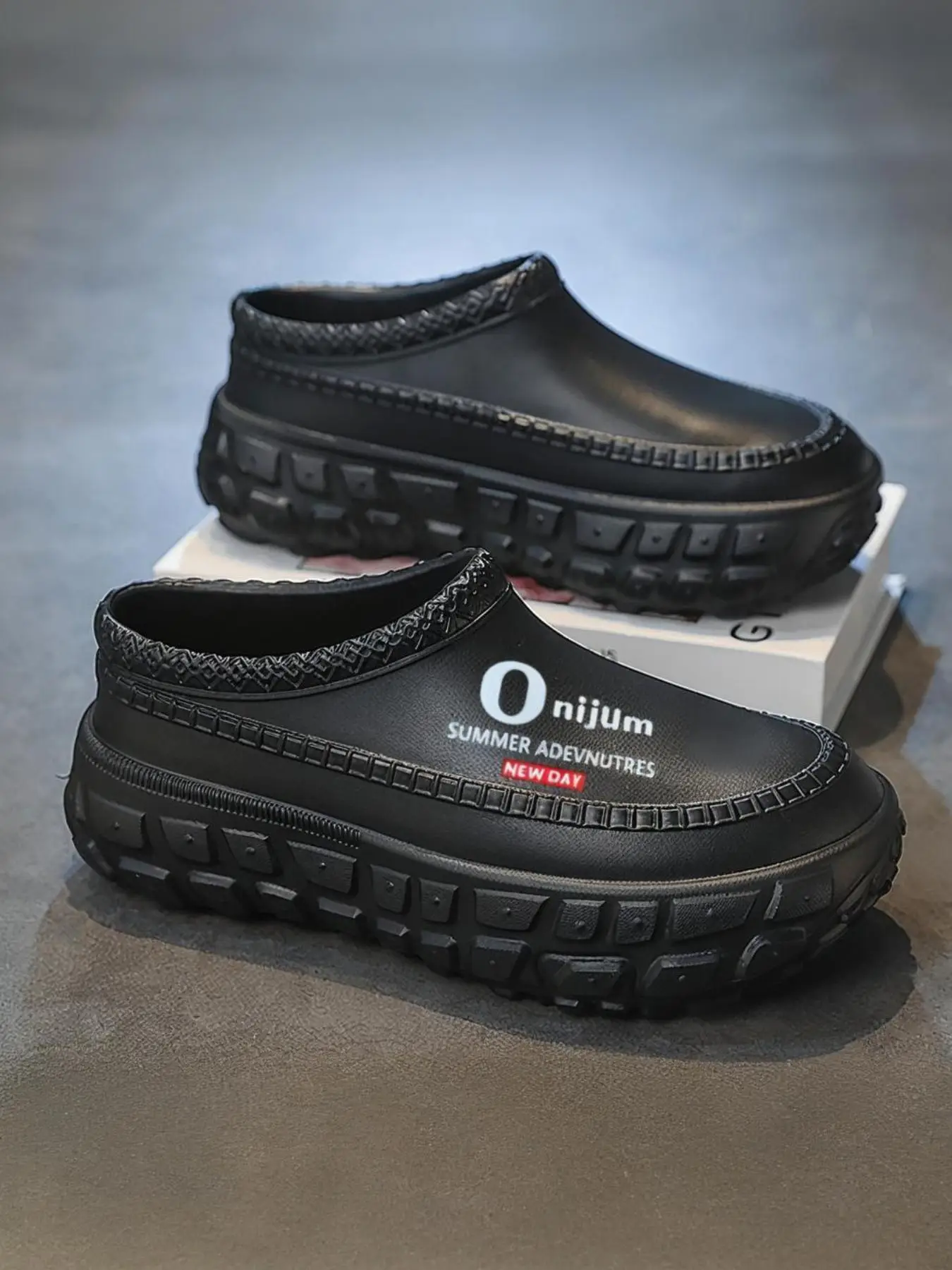 Unisex's Waterproof & Non-slip Platform Fashion Slippers, Lightweight Simple Slip on Shoes for Men & Women, Casual Comfortable Breathable Shoes for Da