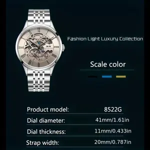 [Automatic Waterproof Mechanical Watch] Carnival Men's Mechanical Watch, Automatic Waterproof Hollow Watch, Holiday Gift