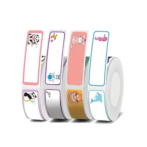 Panda, ocean, space, cute cat label paper. Compatible with D11, D110, P11, P12, P15 printers. Label tape replacement roll, 0.47" × 1.57" in size, suitable for home and office use. 12 × 40mm label printing consumables, 150 sheets per roll.