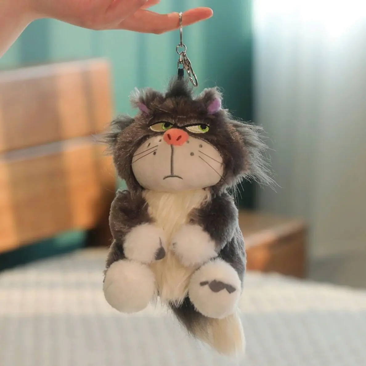 Plush Keychain,Lucifer Cat,Cartoon Doll,Cute Bag Charm,Mini Pendant,Soft Stuffed Toy,Car Key Holder,Backpack Ornament,Gift For Fans