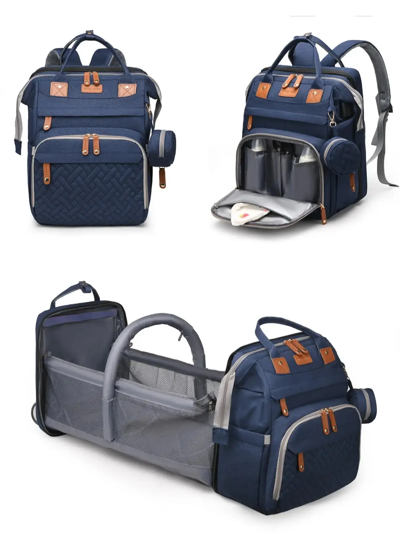 Women's Summer 2025 Simple Style Plain Color Zipper Bag Set, Casual Trendy Minimalist Backpack & Round Coin Purse, Versatile High-quality Bag Set for