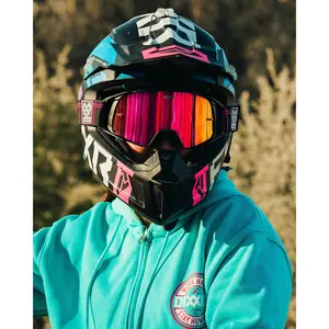 Contender PRO MX Goggles - Pink Plaid / REVO Pink Lens