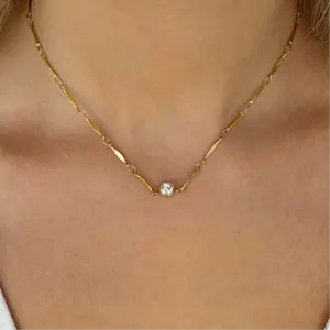 EVRY JEWELS Gold or Silver Plated Women's Spotlight Choker Necklace