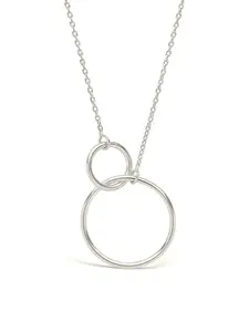 Sterling Silver Interlocking Open Circle Pendant
