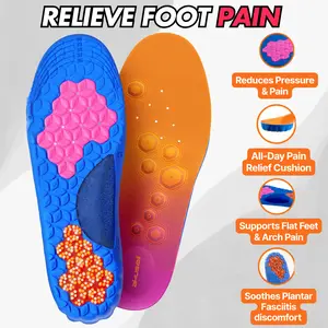 Akusoli CloudCush Orthopedic Insoles for Plantar Fasciitis Relief, Heel Pain, Flat Feet & Arch Support – Shock Absorbing Design Reduces Foot, Knee & Back Pain, Improves Alignment, Supports Circulation & Pressure Relief, All-Day Comfort, Fits Any Shoes