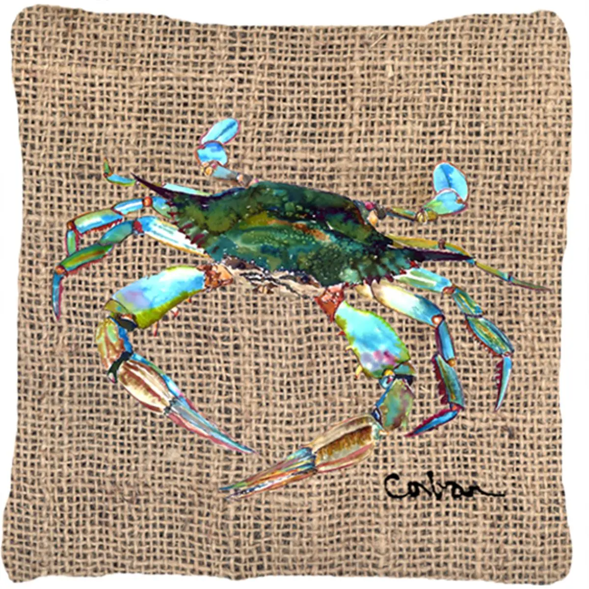 212 MAIN Heavyweight Crab Print Decorative Pillow - Durable Cushions, Fade-Resistant Fabric, Weather-Resistant Cushion for Indoor/Outdoor Furniture Use
